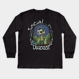 Social outcast Kids Long Sleeve T-Shirt